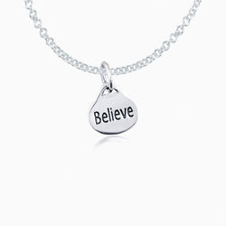 Sterling Silver Believe Necklace
