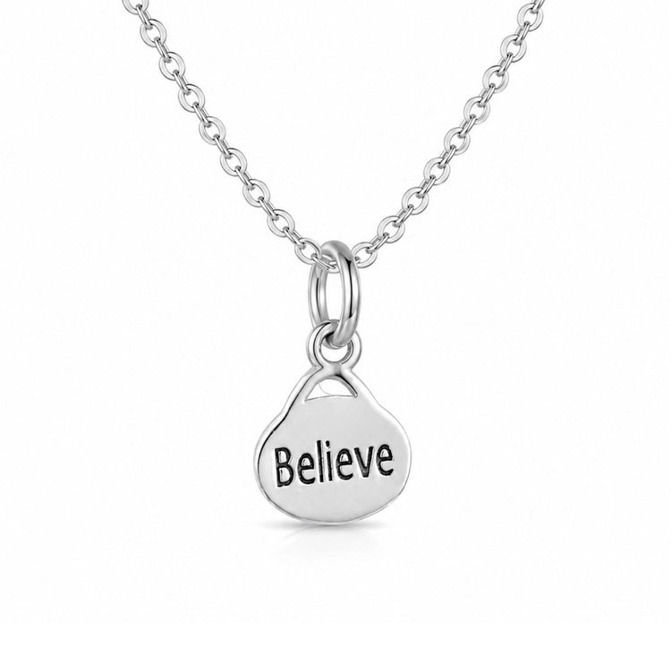 Sterling Silver Believe Necklace