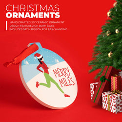 Running Round Ceramic Ornament - Merry Miles Female