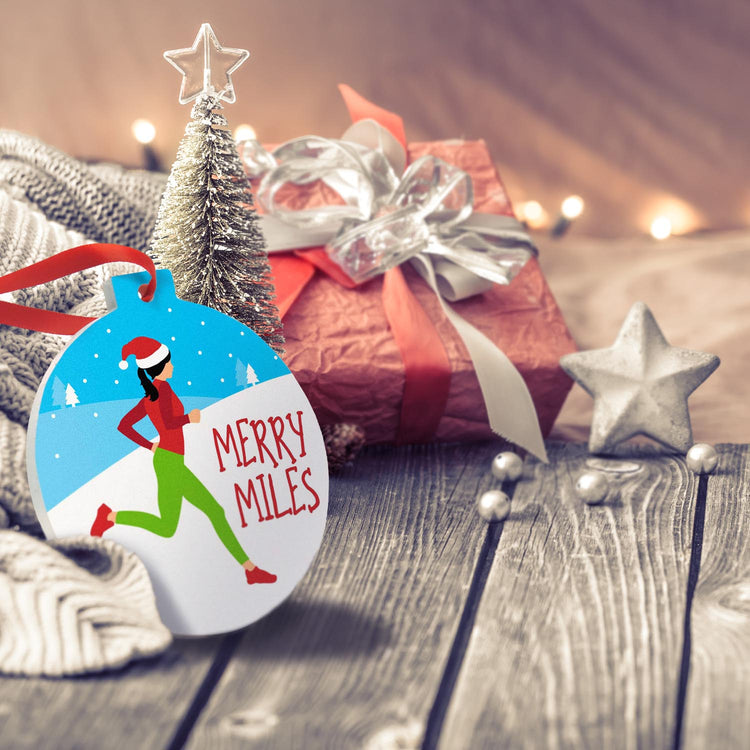 Running Round Ceramic Ornament - Merry Miles Female