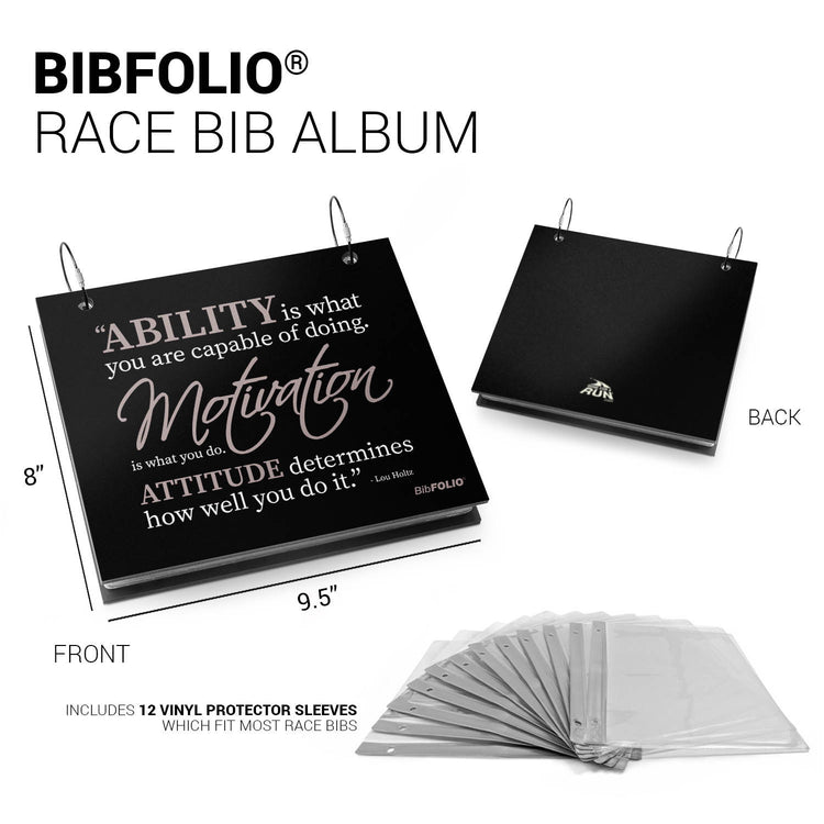BibFOLIO® Race Bib Album - Ability. Motivation. Attitude