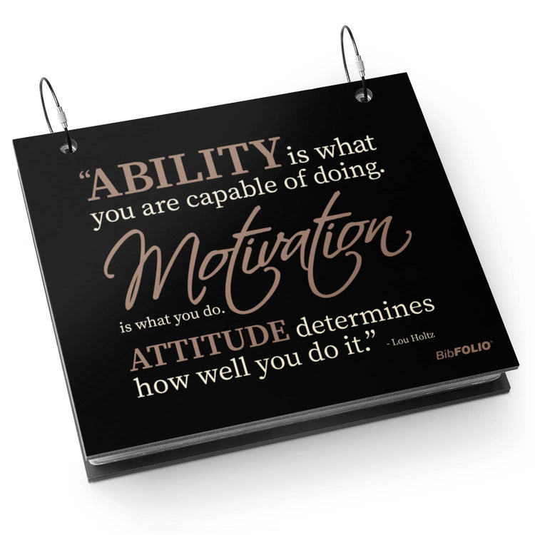 GFAR BibFOLIO® Race Bib Album - Ability. Motivation. Attitude