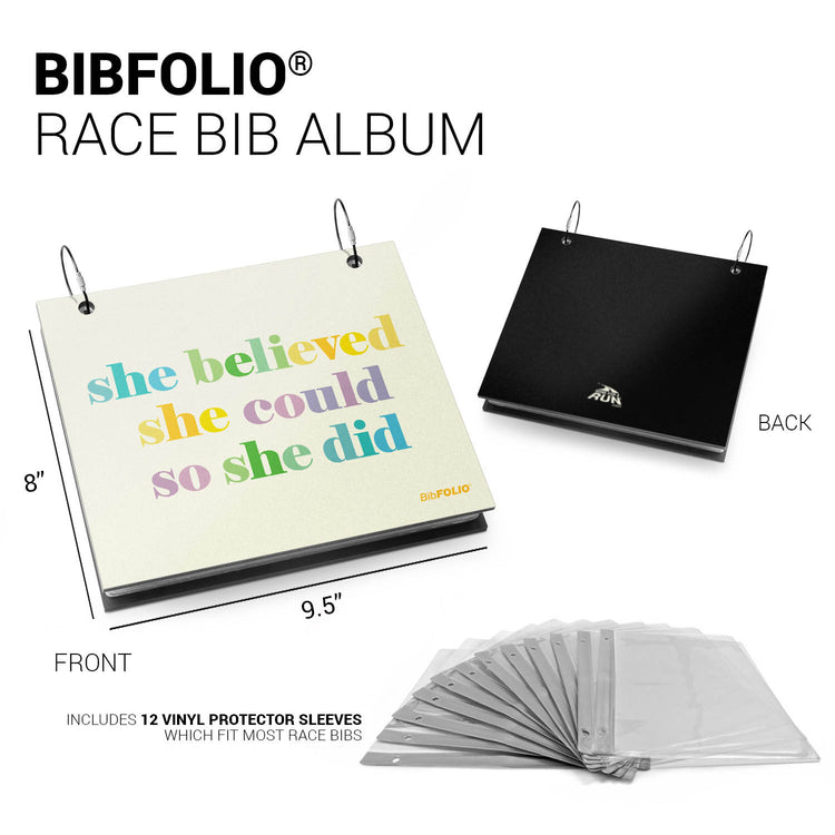 BibFOLIO® Race Bib Album - She Believed She Could