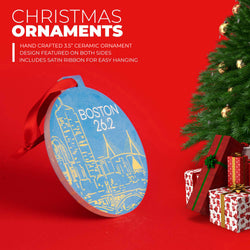 Running Round Ceramic Ornament - Boston Twenty Six Point Two