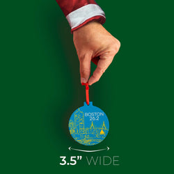 Running Round Ceramic Ornament - Boston Twenty Six Point Two