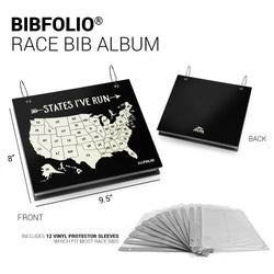 BibFOLIO® Race Bib Album - States I've Run
