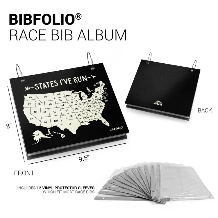 BibFOLIO® Race Bib Album - States I've Run