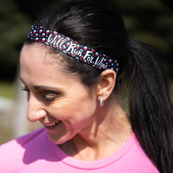 Athletic Juliband Non-Slip Headband - Will Run For Wine