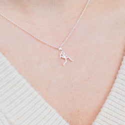 Sterling Silver Mini Stick Figure Runner Necklace