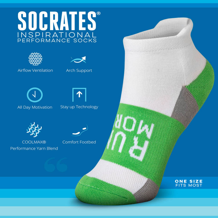 Socrates® Woven Performance Sock Run More (Lime)
