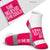 Socrates® Woven Performance Socks She Believed She Could (Fuchsia)