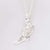 Sterling Silver Runner Winged Foot Necklace