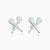 Livia Collection Sterling Silver Crossed Lacrosse Sticks Post Earrings
