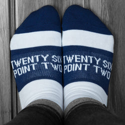 Socrates® Woven Performance Socks 26.2 You've Got This! (Navy)