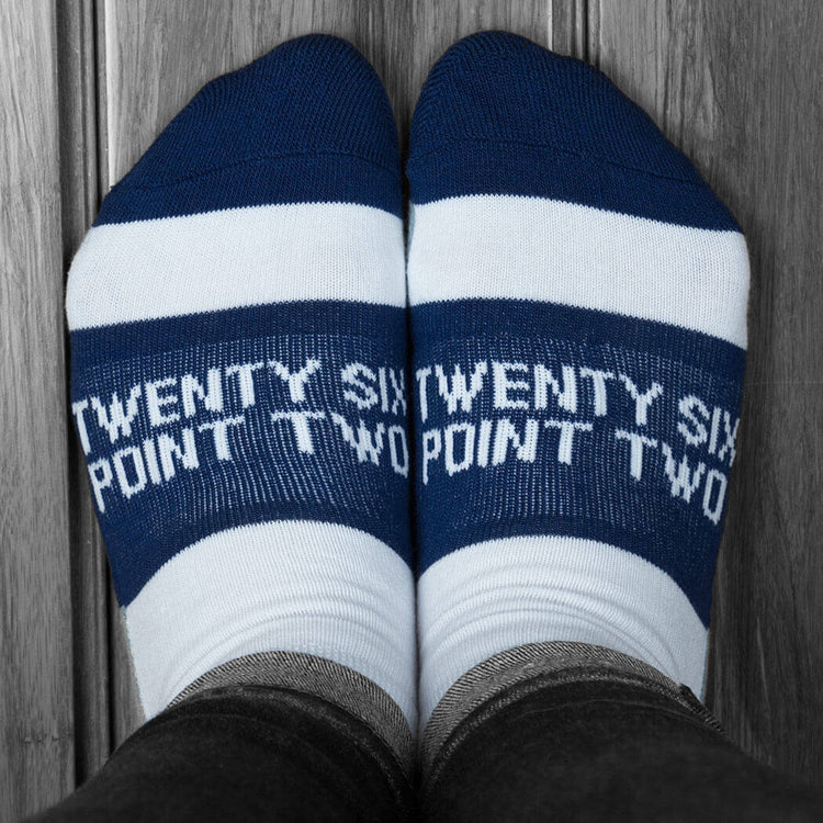 Socrates® Woven Performance Socks 26.2 You've Got This! (Navy)
