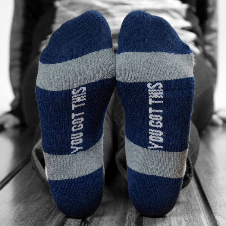 Socrates® Woven Performance Socks 26.2 You've Got This! (Navy)
