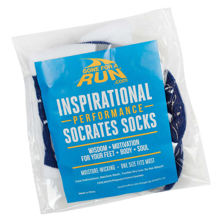 Socrates® Woven Performance Socks 26.2 You've Got This! (Navy)