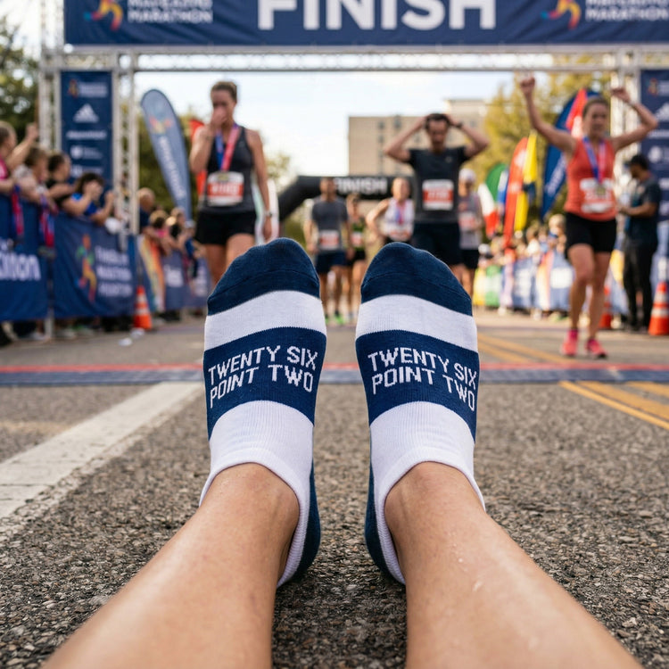 Socrates® Woven Performance Socks 26.2 You've Got This! (Navy)