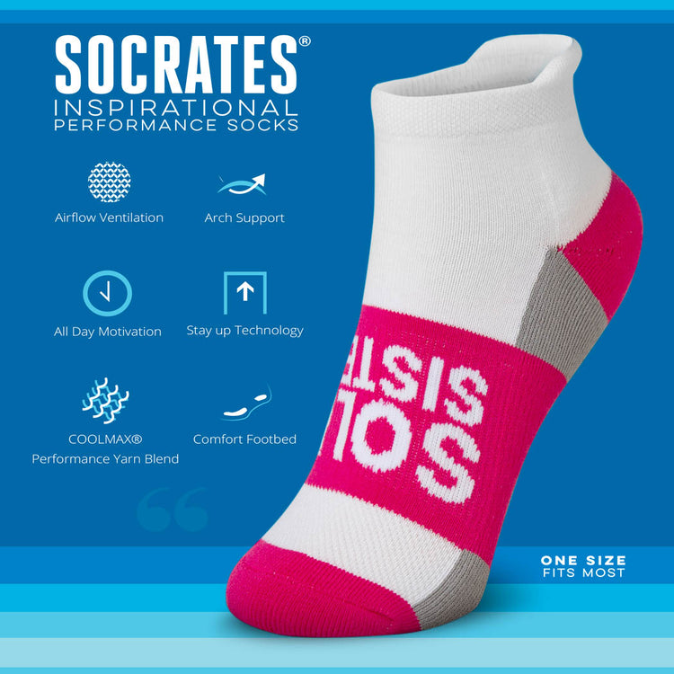 Socrates® Woven Performance Socks Sole Sister (Fuchsia)