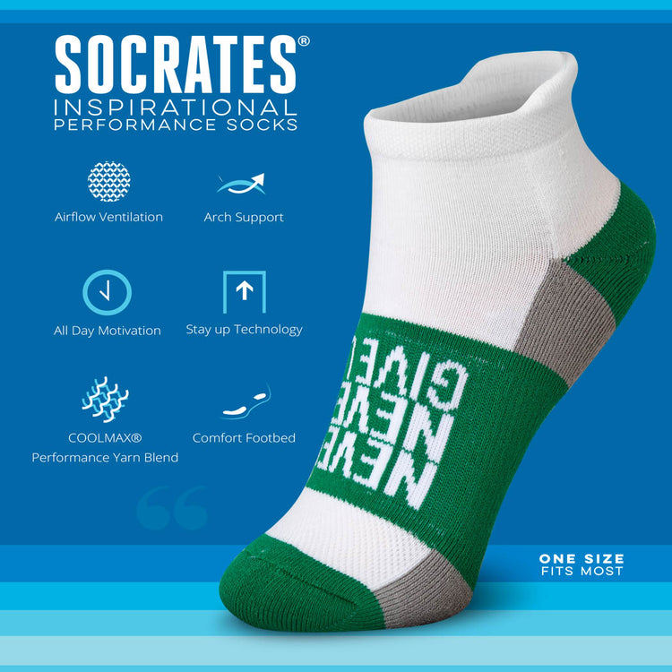Socrates® Woven Performance Socks Never Never Give Up