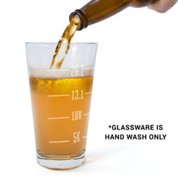 16 oz Beer Pint Glass Runner's Measurements