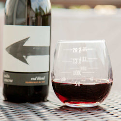 Running Stemless Wine Glass Runner's Measurements
