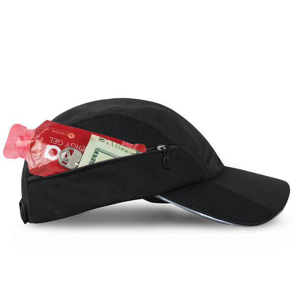 ◆mo sports◆ hat clog black CoolRun Pocket Hat - Black | Gone For a Run