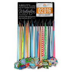 Running Large Hooked on Medals and Bib Hanger - Ability Is What You Are Capable Of Doing