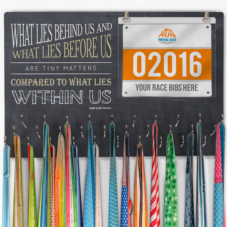 Running Large Hooked on Medals and Bib Hanger - What Lies Within Us