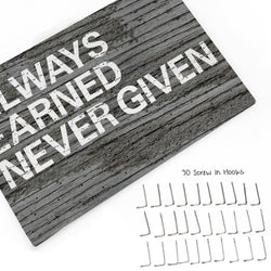 Running Large Hooked on Medals Hanger - Always Earned Never Given
