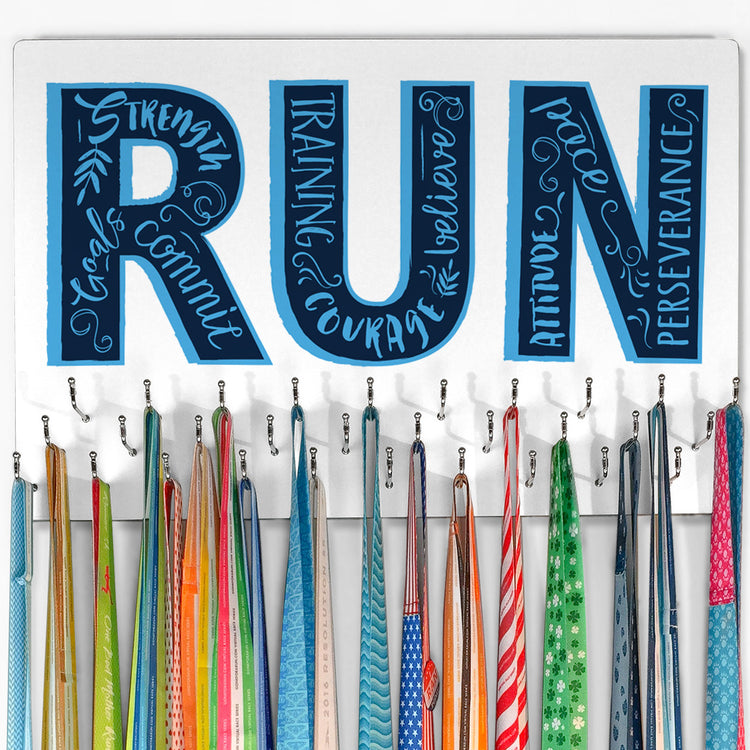 GFAR Running Large Hooked on Medals Hanger - Inspirational Runner