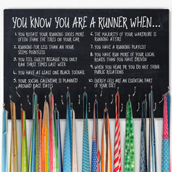 Running Large Hooked on Medals Hanger - You Know You're a Runner