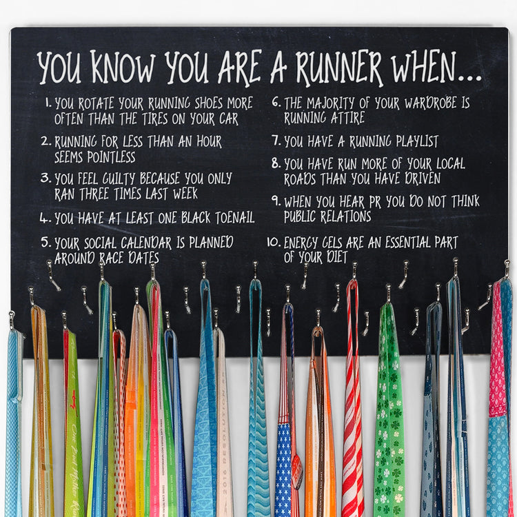 Running Large Hooked on Medals Hanger - You Know You're a Runner