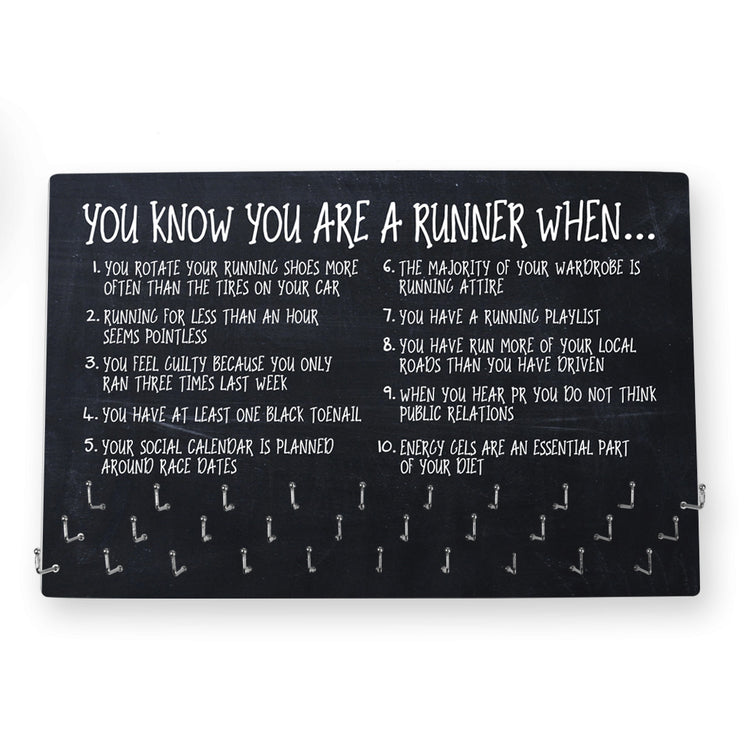 Running Large Hooked on Medals Hanger - You Know You're a Runner