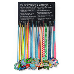 Running Large Hooked on Medals Hanger - You Know You're a Runner