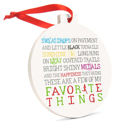 Running Round Ceramic Ornament - Favorite Things