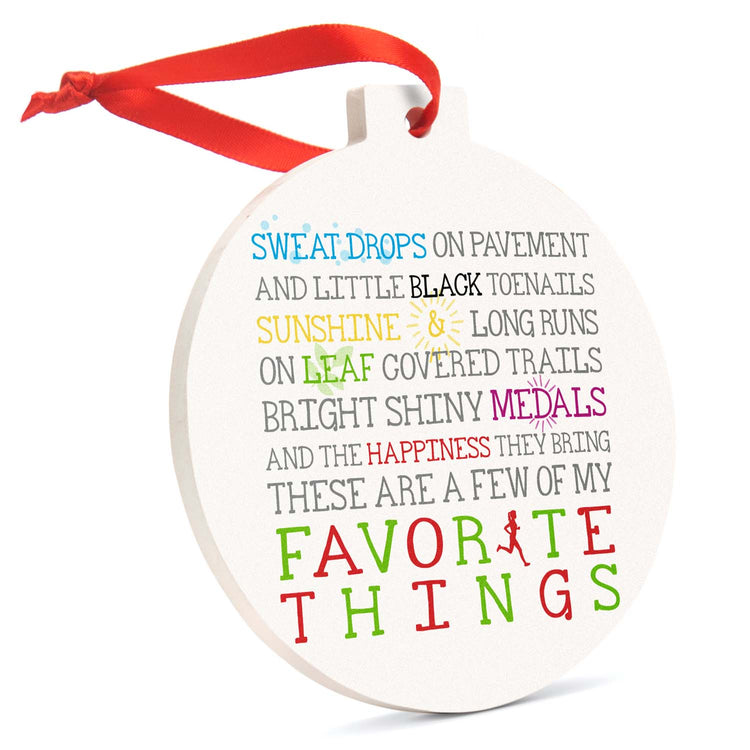 Running Round Ceramic Ornament - Favorite Things
