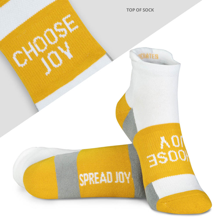Socrates® Woven Performance Socks Choose Joy (Yellow)