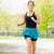 Running Costume Skirt - Turquoise Glitter Sequined