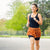 Running Costume Skirt - Orange Glitter Sequined