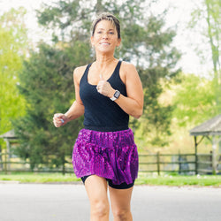 Running Costume Skirt - Purple Glitter Sequined