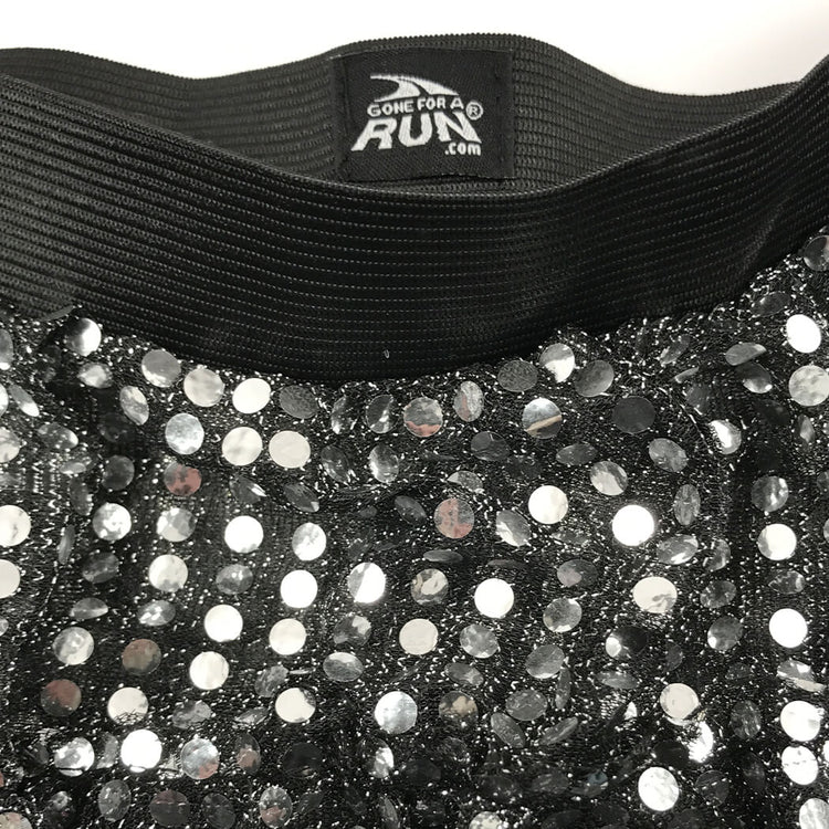 Running Costume Skirt - Black Glitter Sequined