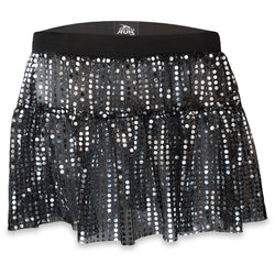 Running Costume Skirt - Black Glitter Sequined