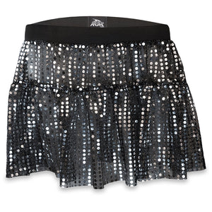 Running Costume Skirt - Black Glitter Sequined