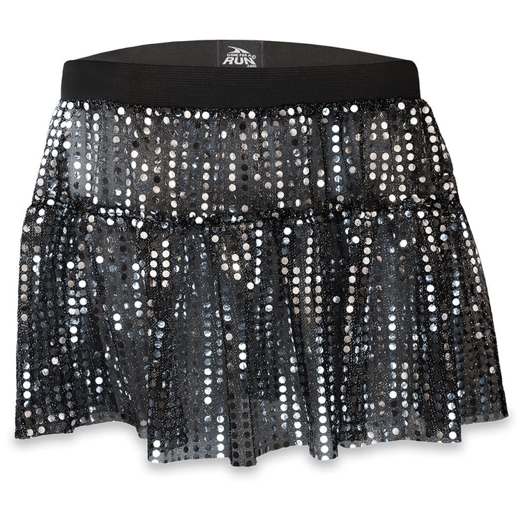 Running Costume Skirt - Black Glitter Sequined