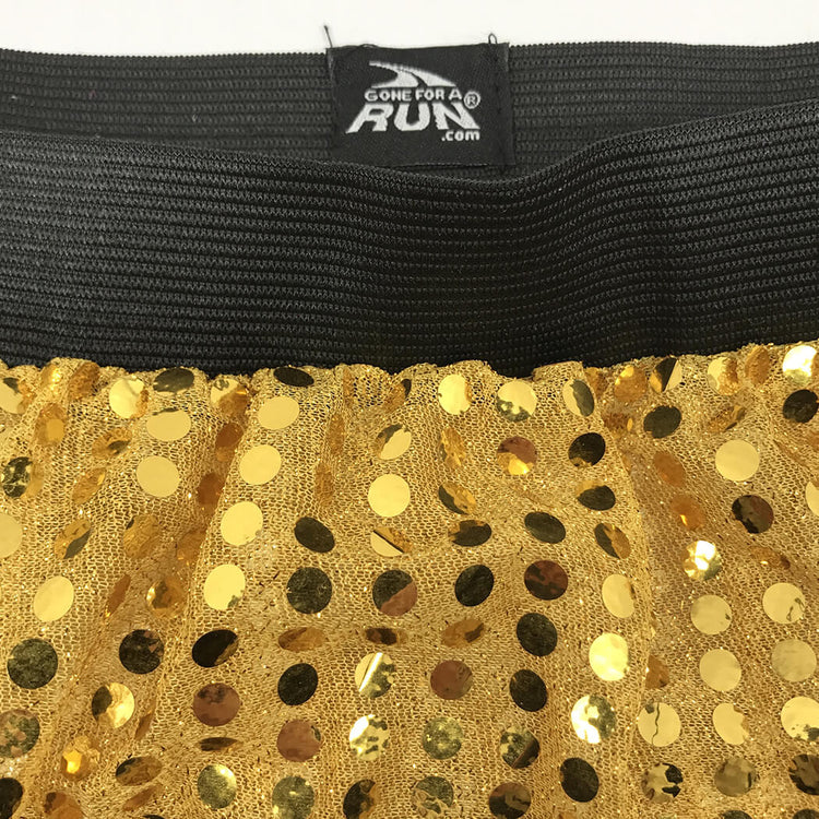 Running Costume Skirt - Gold Glitter Sequined