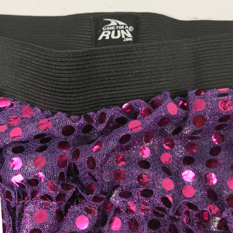 Running Costume Skirt - Purple Glitter Sequined