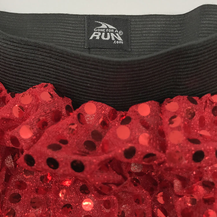 Running Costume Skirt - Red Glitter Sequined