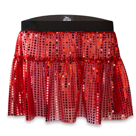 Running Costume Skirt - Red Glitter Sequined