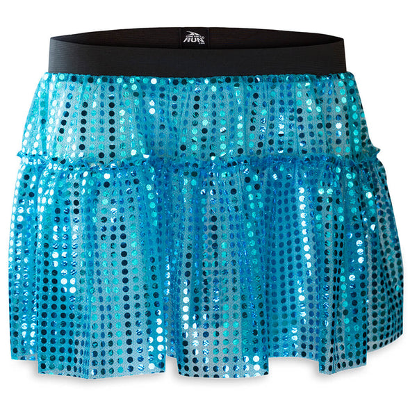 Turquoise Glitter Sequined Running Costume Skirt – Gone For a Run
